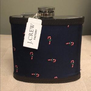 J.Crew Silk And Leather Flask NWT